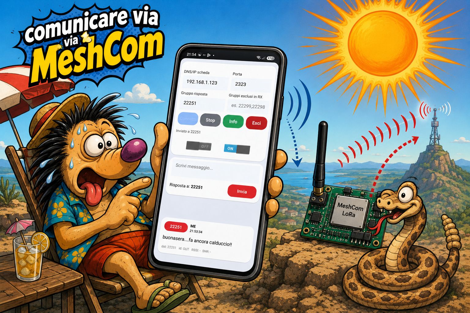 MeshCom Android APP, scriviLo-Ra