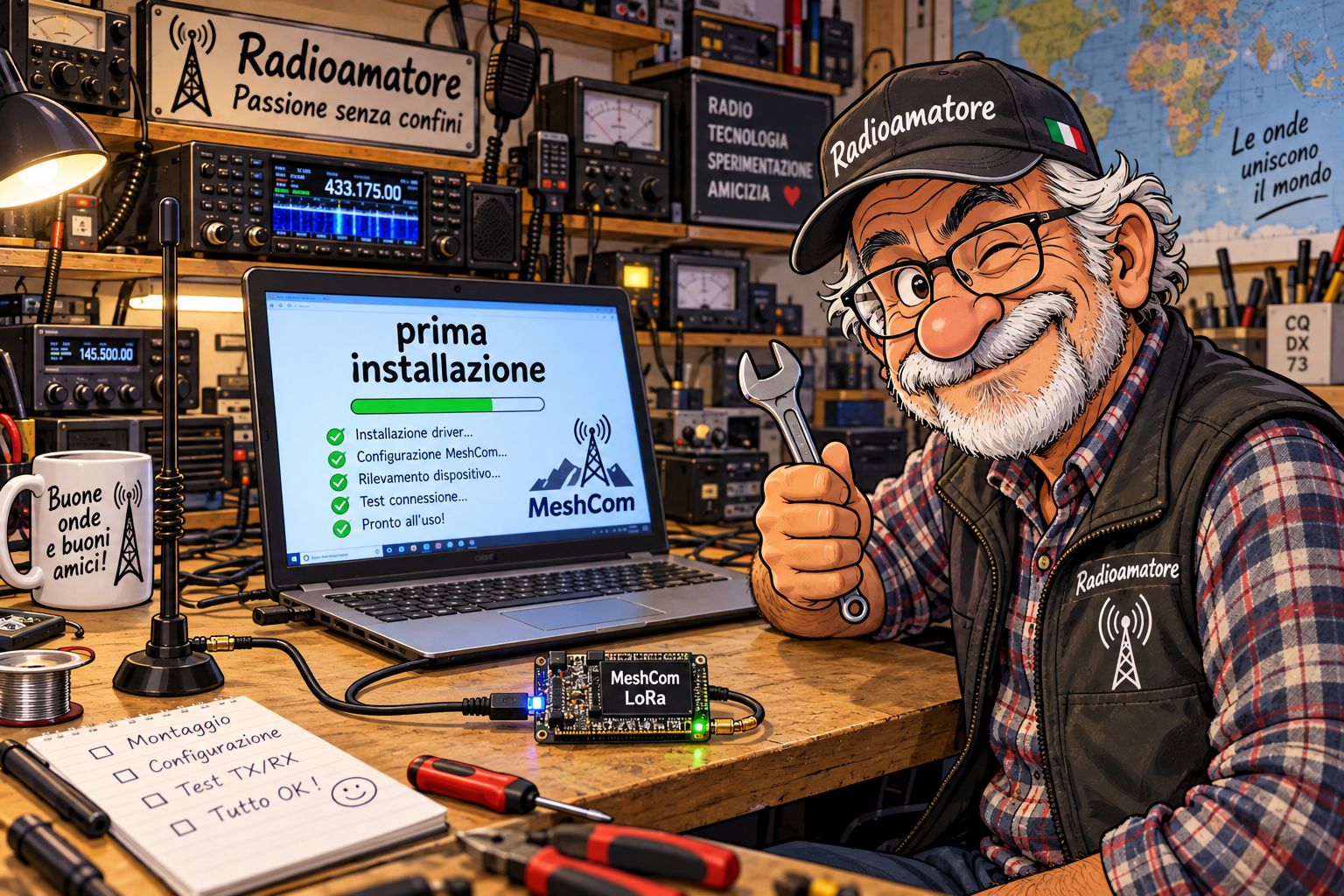 Lora MeshCom, primo setup